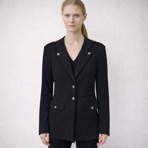 Armani Exchange Navy Military Blazer Gold Button Tailored Jacket | XS